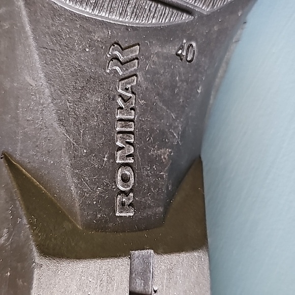 ROMIKA CITY, black and silver comfy leather loafers Size 9.5 (40) Y2K VICTORIAN - Picture 7 of 10